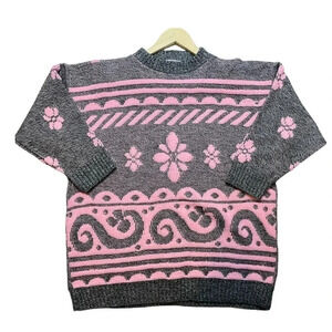 Vintage Custom Designs Floral Fairy Kei Pastel Sweater